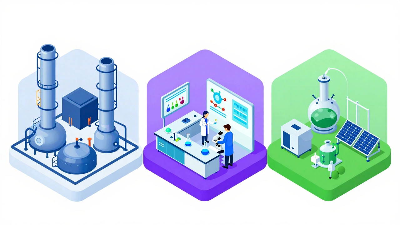 Three zones of chemical industry from bulk to green tech