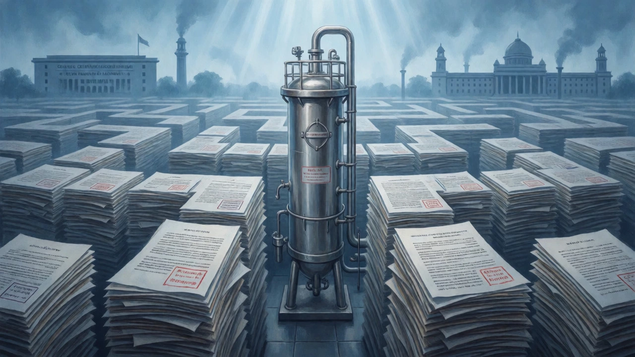 Chemical reactor trapped in a maze of paperwork and regulations